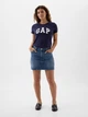Футболка женская хлопковая GAP (4826241296647) Logo XS синяя - изображение 4