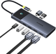 Hub USB Baseus Metal Gleam Series II 7-in-1 USB-C to 2xUSB-A 3.2/USB 2.0/2xHDMI/USB Type-C/PD 100W Grey (B00061806813-00) - obraz 3