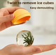 Форма для льоду у вигляді кулі Ice Ball Maker TOPA Сферична силіконова сфера для заморожування та зберігання круглого льоду Жовта - зображення 2