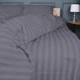 Комплект постельного белья MirSon Полуторный 143 x 210 17-0601 Stripe Gray Бязь (2200008049072) - изображение 5