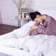 Простынь на резинке MirSon двуспальная 180x200+25 см 30-0001 White Satin Stripe (2200005246016) - изображение 5
