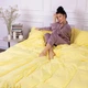 Простынь на резинке MirSon двуспальная 140x200+25 см 30-0003 Intense Yellow Satin Stripe (2200005248461) - изображение 6