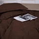 Простынь на резинке MirSon двуспальная 180x190+25 см 30-0006 Dark Brown Satin Stripe (2200005249772) - изображение 5