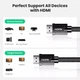 Кабель 8K HDMI 2.1 UGREEN HD135 Dolby Vision, eARC, VRR, QMS, QFT, 3D visual effect, HDR 8K 60Гц, 4K@120 Гц 48Gbps Zinc Alloy Shell Braided 1.5m Gray (70320) - зображення 8