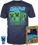 Подарунковий набір Funko Pocket Pop! & Tee Minecraft Charged Creeper Фігурка 4 см + Футболка Розмір M (889698604758) - зображення 1