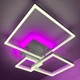 Люстра светодиодная потолочная LUMINARIA GENNY SQUARE RGB 105W 4S 645x618 WHITE 220V IP20 (6951712300206) - изображение 9