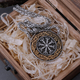 Кулон-амулет на цепи в скандинавском стиле «Шлем ужаса» 46*38 мм VIGV7775-Box Vikings - изображение 2