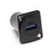 Роз'єм USB 3.0 Type-A на корпус - B1007-3Z-BLK / D-тип / IP62 / прямий / чорний - зображення 1