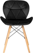 Zestaw krzeseł do kuchni i salonu ModernHome by Multistore KJC208 4 szt Black (5905817000692) - obraz 3
