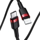 Дата кабель Baseus Cafule Type-C to Lightning PD 20W (1m) (CATLKLF) Red / Black - изображение 3