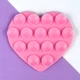 Держатель-присоска для телефона Double Side Silicone Heart Pink - изображение 2