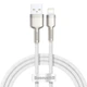 Дата кабель Baseus Cafule Metal USB to Lightning 2.4A (1m) (CALJK-A0) White - изображение 1