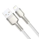 Дата кабель Baseus Cafule Metal USB to Lightning 2.4A (1m) (CALJK-A0) White - изображение 4