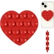 Держатель-присоска для телефона Double Side Silicone Heart Red - изображение 1