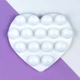 Держатель-присоска для телефона Double Side Silicone Heart White - изображение 2