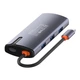 Док-станція ColorWay USB-C 6-в-1 Type C PD 100W/USB3.0х3/USB2.0/RJ45 (CW-HUB03) ( Сірий ) - зображення 9