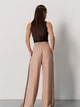 Штани палаццо класичні прямого крою з високою посадкою зі шнуровкою ISSA PLUS 15176 3XL бежеві (issa2007682722808) - зображення 2