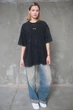Жіноча Виварена Оверсайз Футболка Without Washed З Принтом Feelings L/XL Black - изображение 4