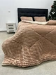 Ковдра холлофайбер Cappone із мікрофібри Смужка Кемел 200х220 см - зображення 2