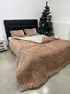 Ковдра холлофайбер Cappone із мікрофібри Смужка Кемел 200х220 см - зображення 3