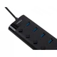 Концентратор Vinga USB3.0 to 7*USB3.0 1m cable with Switch and Power Adapter (VHA3A7B) (247870) - зображення 5