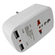 Мережний розгалужувач трійник Travel Adaptor 823 c 2 USB 7043 - изображение 2