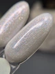 Гель-лак SVN молочно перлиний з голубими блистками з ефектом втирання Shine 7 з ефектом рідкої фольги блискучі гель-лаки - зображення 6