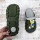 Крокси чоловічі Luck Line хакі піна з джибітсами 45р (28 см) 3950-2 - зображення 5