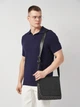Сумка планшет через плечо мужская из натуральной кожи средняя Coach Houston Black Grey BG-COA-8 Черная (193971637945) - изображение 2