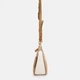 Сумка багет седло женская из натуральной кожи средняя Coach Teri Shoulder Bag In Signature Canvas BG-COA-66 Бежевая (195031574955) - изображение 5