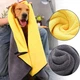 Рушник для собак із мікрофібри великий 100*50 см Dog Towel жовтий сірий (GS-177387) - зображення 8