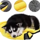 Рушник для собак із мікрофібри великий 100*50 см Dog Towel жовтий сірий (GS-177387) - зображення 9