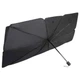 Солнцезащитный автомобильный зонт для лобового стекла Windshield Sun Shade Umbrella Large 143x80 см с чехлом Black - изображение 7