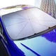 Солнцезащитный автомобильный зонт для лобового стекла Windshield Sun Shade Umbrella Large 143x80 см с чехлом Black - изображение 5