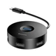 Розгалужувач Перехідник Адаптер ХАБ USB-C HUB Baseus Airjoy round box adapter (Type-C to USB3.0+USB2.0*3+micro USB) 10см - зображення 1