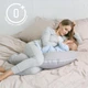 Подушка для вагітних і годування IDEIA Papaella 30x190 - c ґудзиком і блискавкою горошок сірий - зображення 8