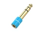 Перехідник адаптер Vention 6.35mm Male to 3.5mm Female Audio Adapter Aluminum Alloy Type Blue (VAB-S01-L) - зображення 1