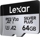 Karta pamięci Lexar Professional microSDXC SILVER Plus 64GB UHS-I A2 V30 U3 4K (LMSSIPL064G-BNANG) - obraz 2