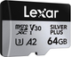 Karta pamięci Lexar Professional microSDXC SILVER Plus 64GB UHS-I A2 V30 U3 4K (LMSSIPL064G-BNANG) - obraz 3