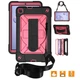 Чехол ARM Cover Samsung Galaxy Tab A 8.4 (2020) SM-T307 противоударный с ремнём и подставкой 360° Black/Pink - изображение 5