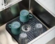 Коврик для мойки SinkShield 30×30 см со сливом, пластиковая защитная подставка в раковину - изображение 8