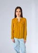 Блуза-рубашка женская одноонная на пуговицах Mint&Berry Горчичная 14892 S (42) - изображение 4