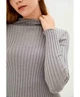 Жіночий в'язаний гольф в рубчик KELLY ARTKNIT S-M Сірий (ak15713) - изображение 4