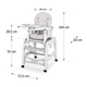 Стільчик для годування Ricokids Sinco 5 в 1 Сірий (5908220470137) - зображення 6