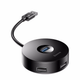 Переходник Baseus Round Box HUB Adapter (USB 3.0 х 1 / USB 2.0 х 3 1м) Black (CAHUB-U01) - изображение 2