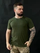 Чоловіча Бавовняна Футболка олива розмір 5XL - изображение 1