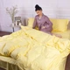 Простынь MirSon детская 110x160 см 30-0003 Intense Yellow Satin Stripe (2200007089000) - изображение 4