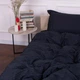 Простынь MirSon детская 110x160 см 30-0021 Dark Blue Satin Stripe (2200007089192) - изображение 4