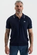 Класичне поло з контрастними смужками La Martina 7650 L - зображення 1