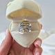 Серебряное широкое кольцо Лилия в белых камнях 21 размер серебро 925 пробы Черненное 4708ч 7.00г - изображение 1